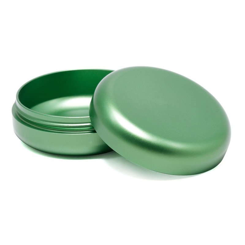 Anodized Round Aluminum CNC Milling Container With Lid Precision Machined Two Part Storage Box