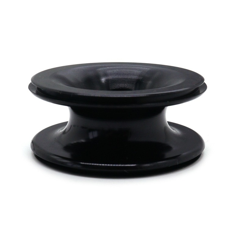 Custom CNC Machined Steel Pulley with Black Electrophoretic Coating – Precision Grooved Wheel for Rope or Chain Transmission and Lifting Applications