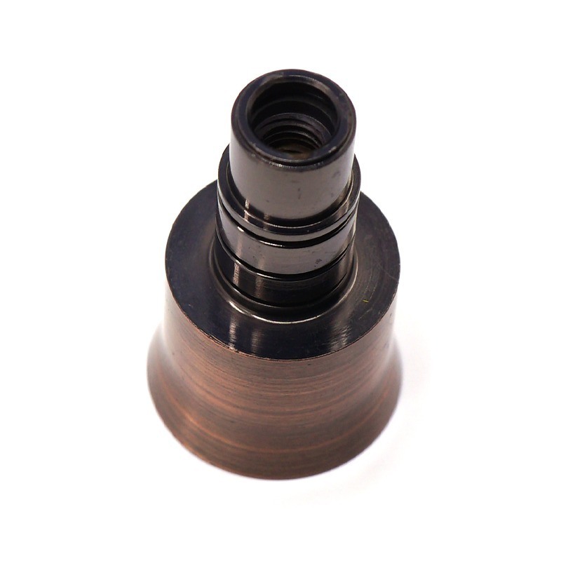 Premium CNC Turned Stainless Steel Wine Bottle Stopper Brushed Brown Finish Precision Sealing Rings