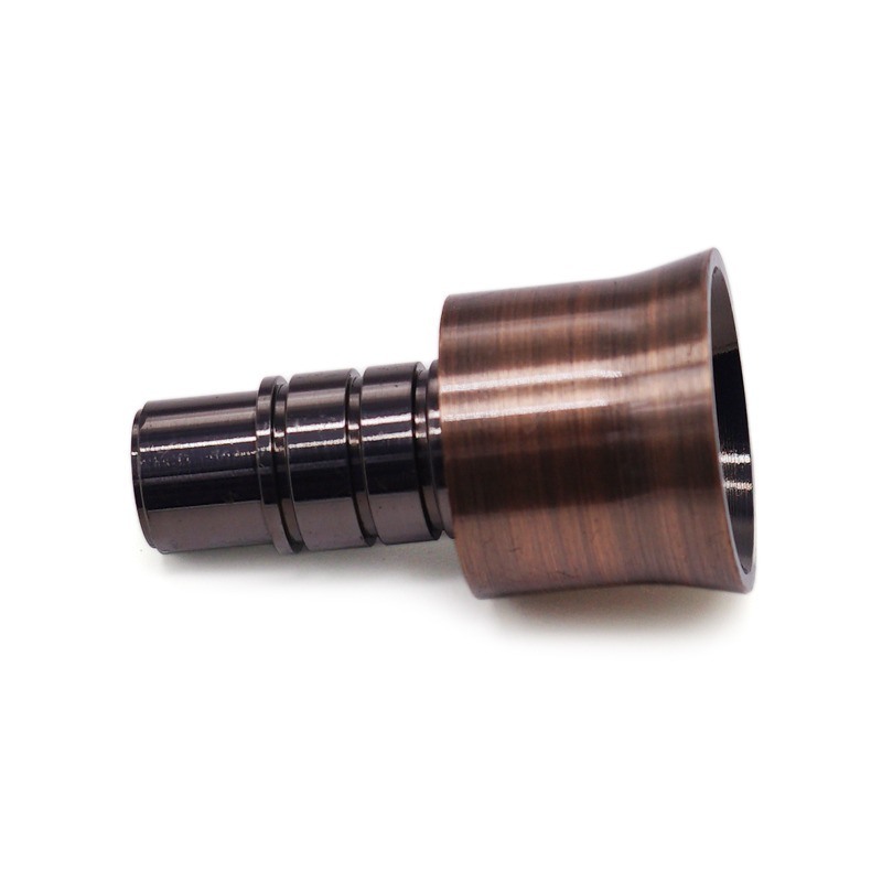 Premium CNC Turned Stainless Steel Wine Bottle Stopper Brushed Brown Finish Precision Sealing Rings