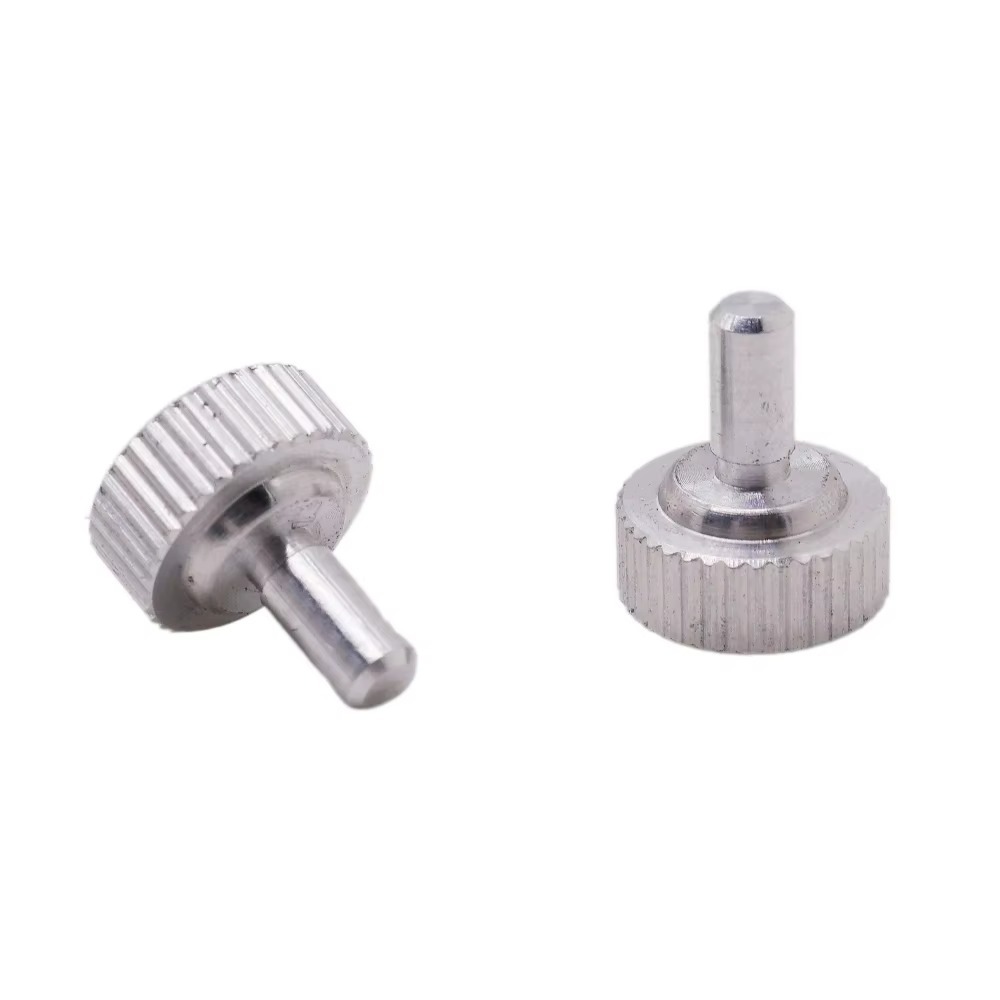 CNC Turned Custom Aluminum Knurled Head Thumb Screw Manual Adjustment Bolt